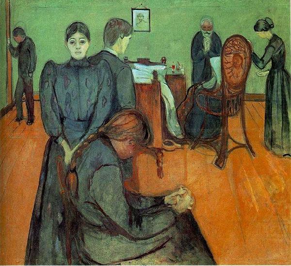 Edvard Munch Death in the Sickroom. china oil painting image